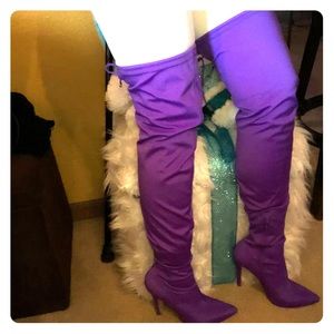 Lilliana Thigh High Purple Boots